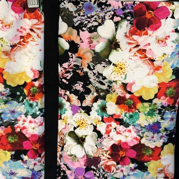 Cupio Bright Floral Pencil Skirt size large with side zipper NWT. - Picture 2 of 9